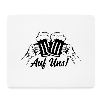 bier auf uns anstossen - Mousepad (Querformat) - Weiß - Vorne