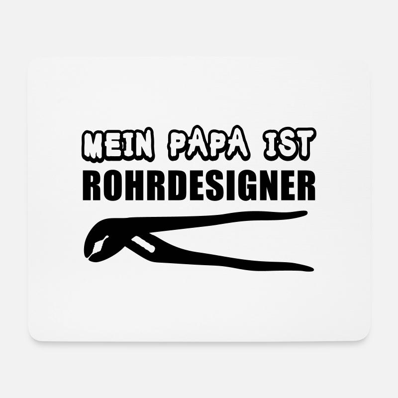 Rohrdesigner Papa - Mousepad (Querformat) - Weiß