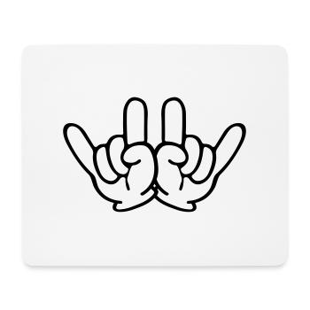hand comic party signs - Mousepad (Querformat) - Weiß - Vorne