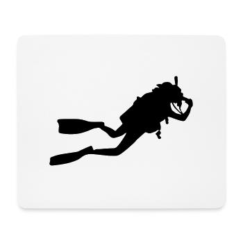 diving Taucher - Mousepad (Querformat) - Weiß - Vorne
