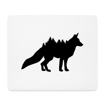 Fuchs und Wald - Mousepad (Querformat) - Weiß - Vorne