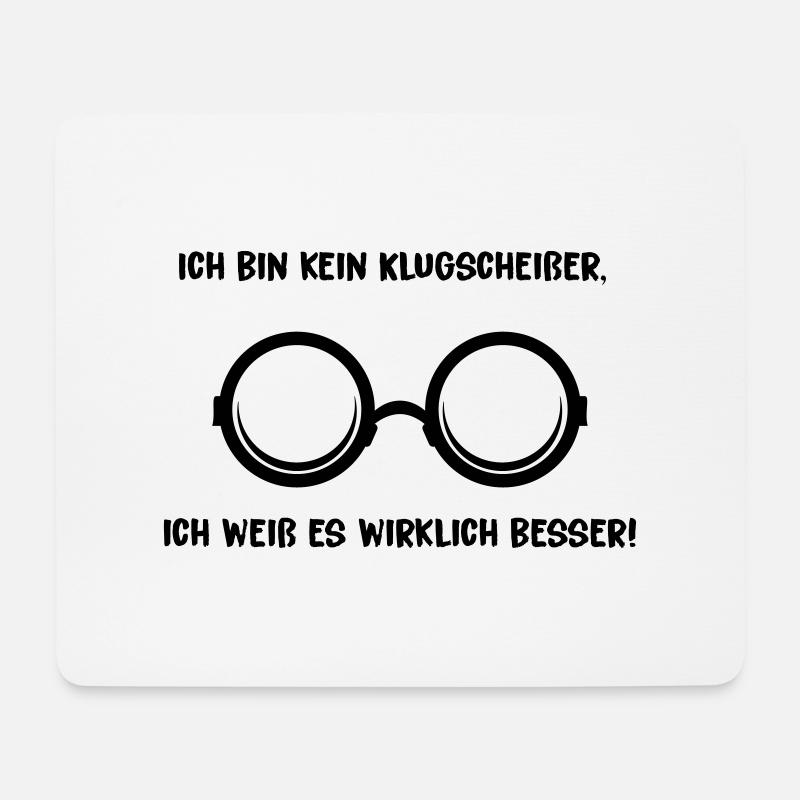 klugscheisser - Mousepad (Querformat) - Weiß