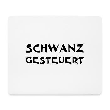 Schwanz gesteuert - Mousepad (Querformat) - Weiß - Vorne