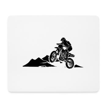 Motorrad Motorradfahrer - Mousepad (Querformat) - Weiß - Vorne