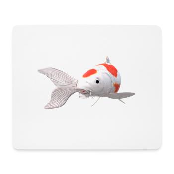 3D Koi - Mousepad (Querformat) - Weiß - Vorne