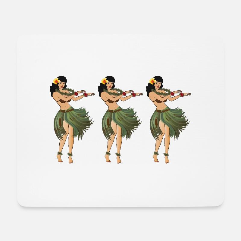 Hula Girls Hula Girl Dancing the Hula - Mousepad (Querformat) - Weiß