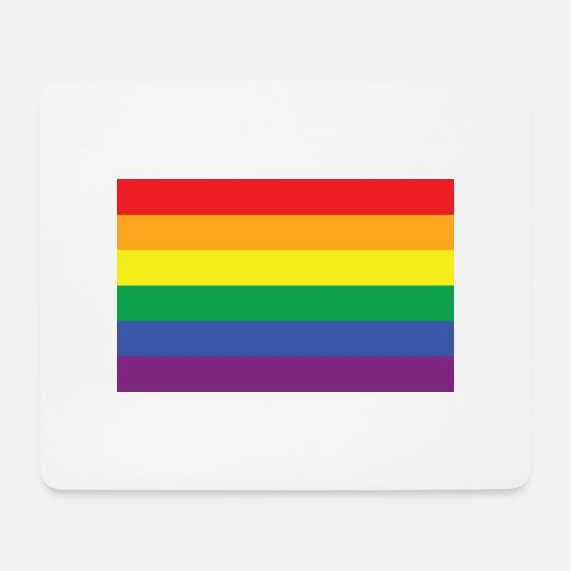 Regenbogen - Mousepad (Querformat) - Weiß