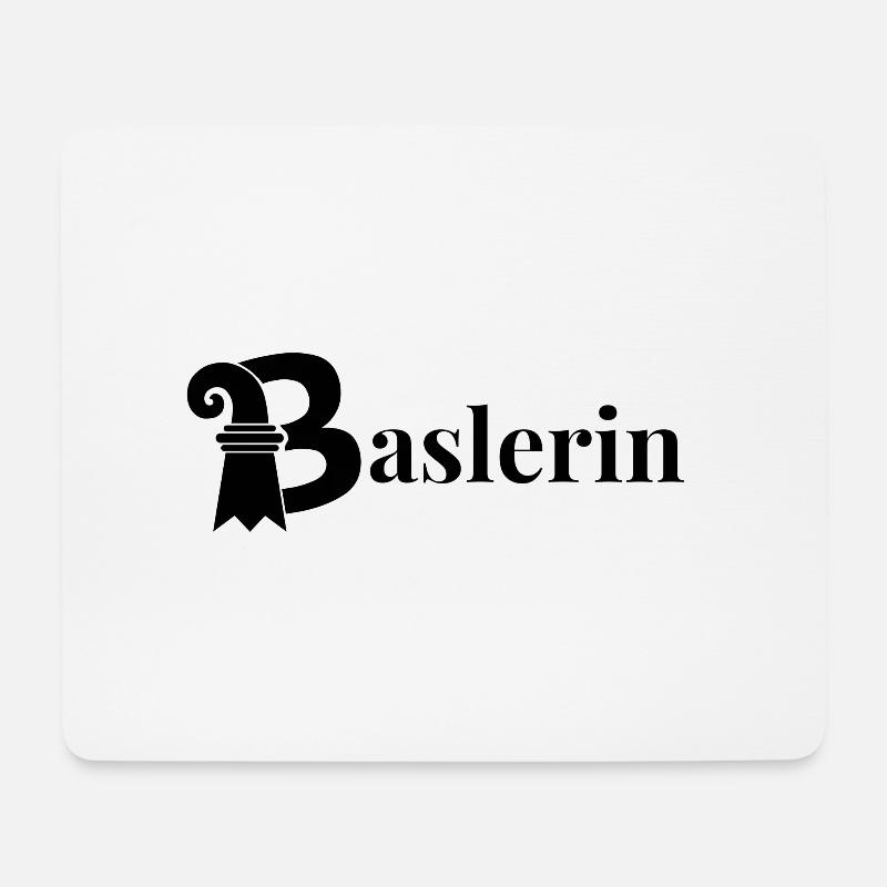 Baslerin - Mousepad (Querformat) - Weiß