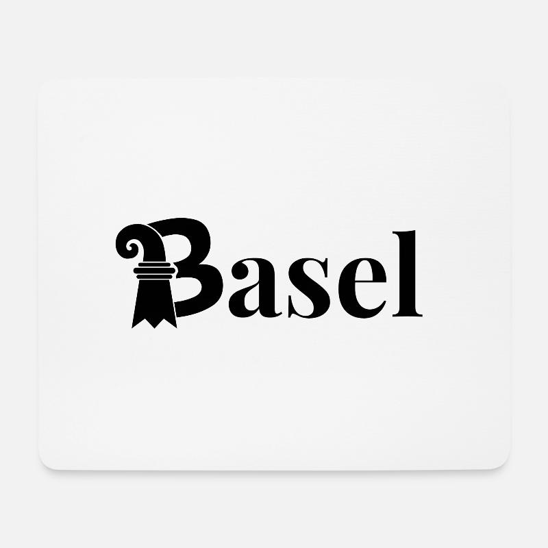 Basel - Mousepad (Querformat) - Weiß