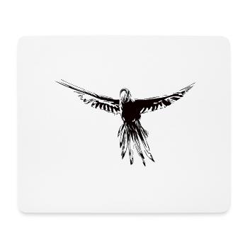 Fliegender Papagei - Mousepad (Querformat) - Weiß - Vorne