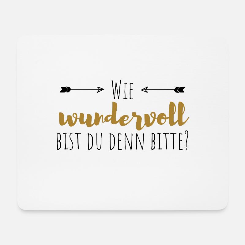 Wie wundervoll bist du denn? - Mousepad (Querformat) - Weiß