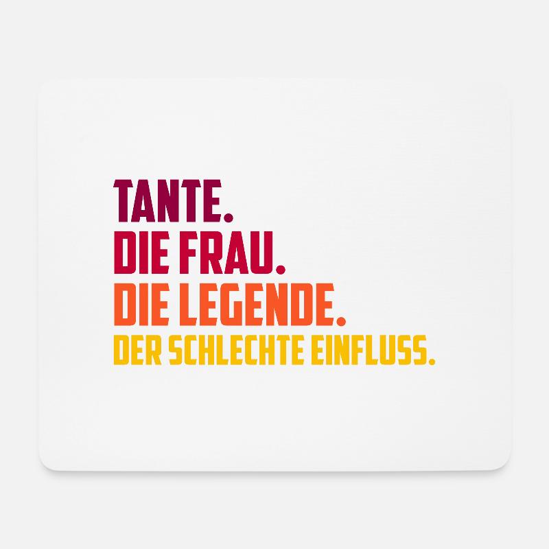 Tante Legende schlechter Einfluss Geschenk - Mousepad (Querformat) - Weiß