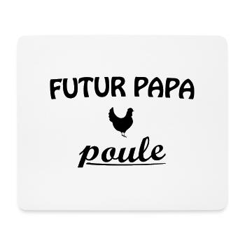 Futur Papa Poule - Tapis de souris (format paysage) - blanc - Devant
