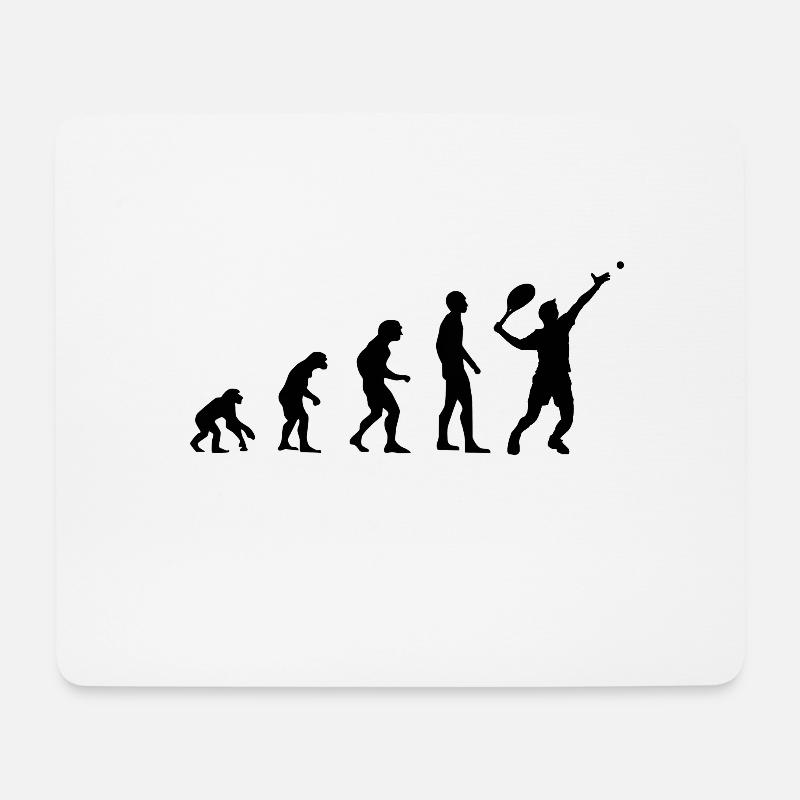 Tennis Evolution - Mousepad (Querformat) - Weiß