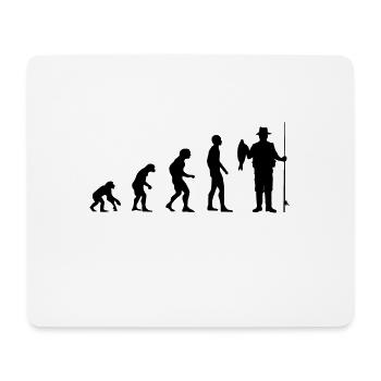 Pêcheur Evolution - Tapis de souris (format paysage) - blanc - Devant
