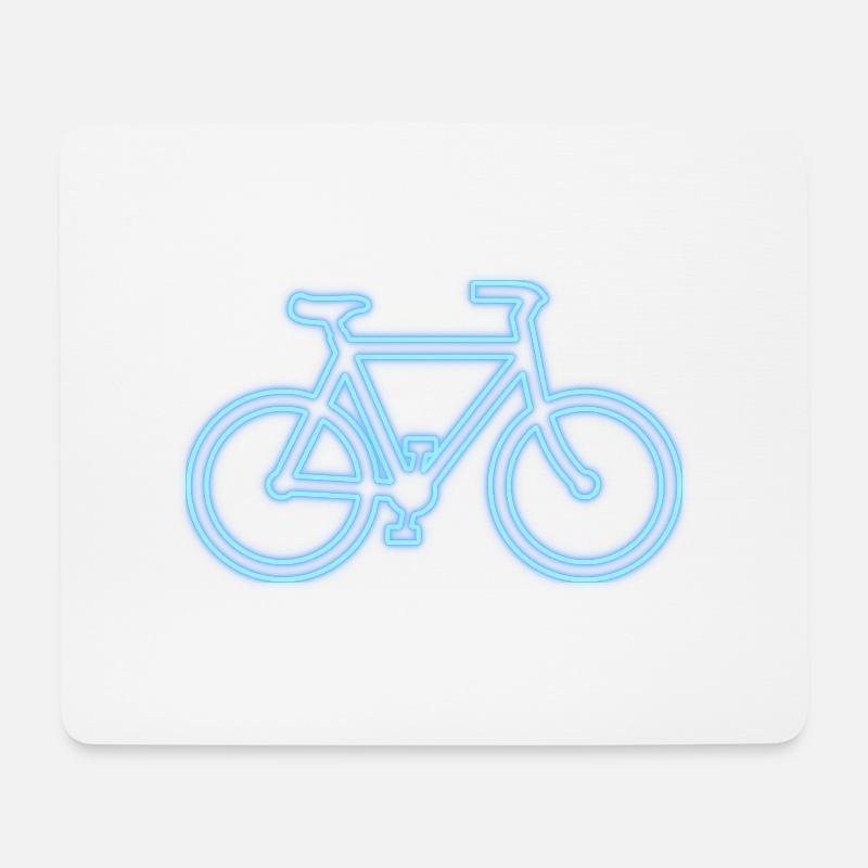 Neon Bike - Mousepad (Querformat) - Weiß
