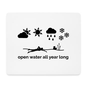 Open water all year long - Mouse Pad (horizontal) - white - Front