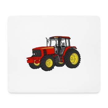 Traktor - Mousepad (Querformat) - Weiß - Vorne