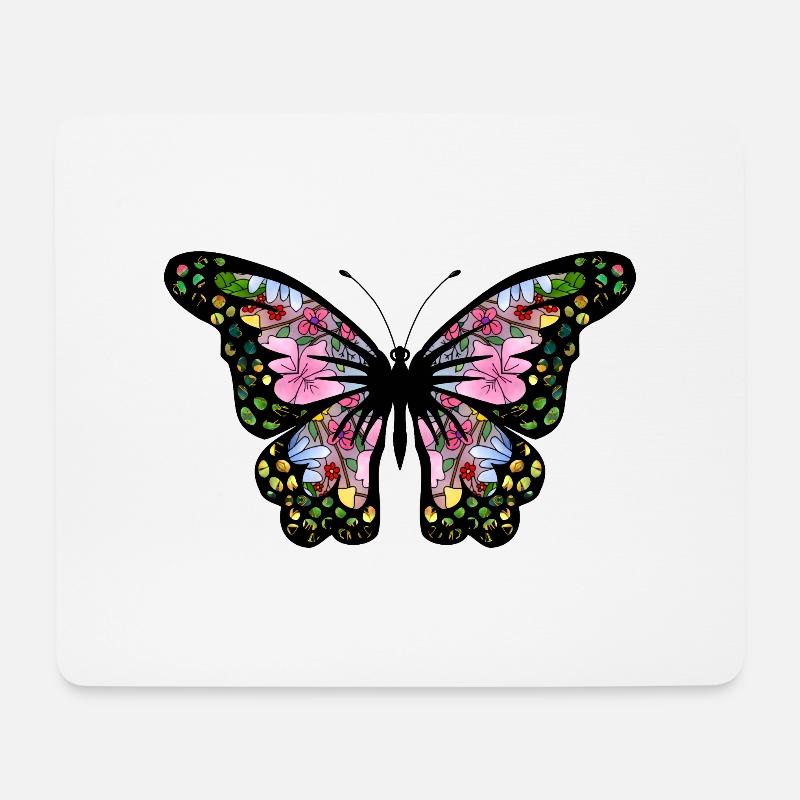 Schmetterling - Mousepad (Querformat) - Weiß