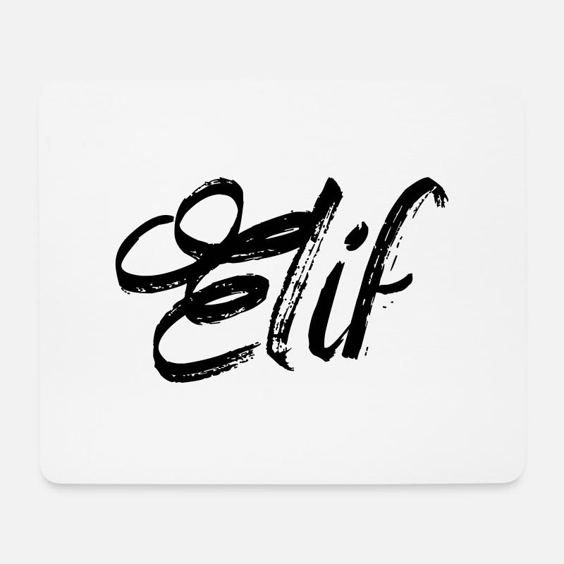 Elif - Mousepad (Querformat) - Weiß