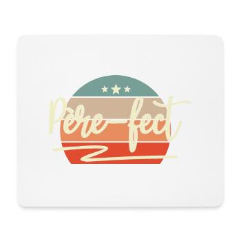 Père-Fect Rétro Fête Des Pères Humour Cadeau Papa - Tapis de souris (format paysage) - blanc - Devant