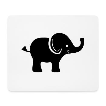 Baby Elefant - Mousepad (Querformat) - Weiß - Vorne