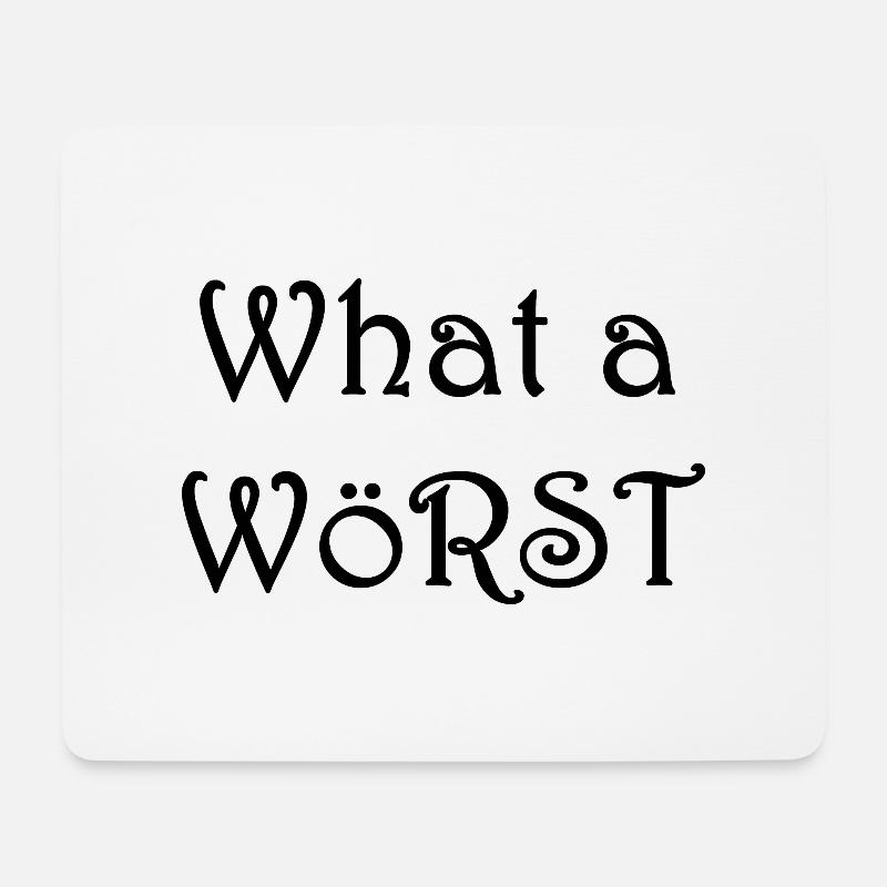 What a Wörst - Mousepad (Querformat) - Weiß