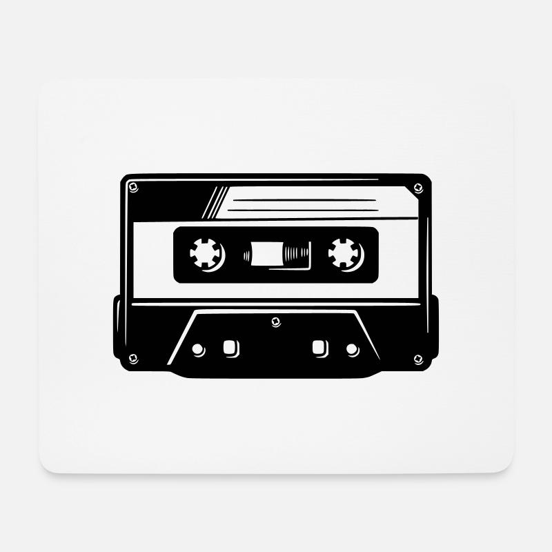 Kassette - Mousepad (Querformat) - Weiß