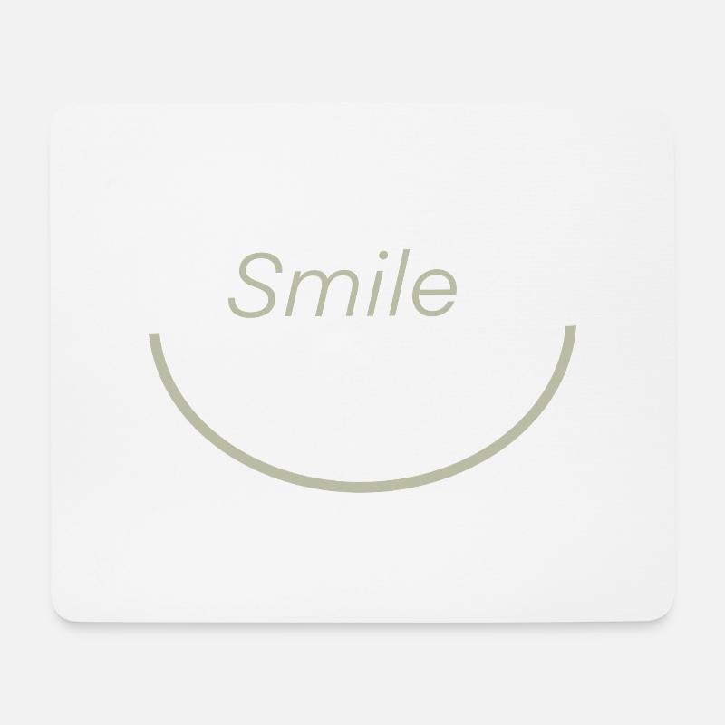 smile - Mousepad (Querformat) - Weiß