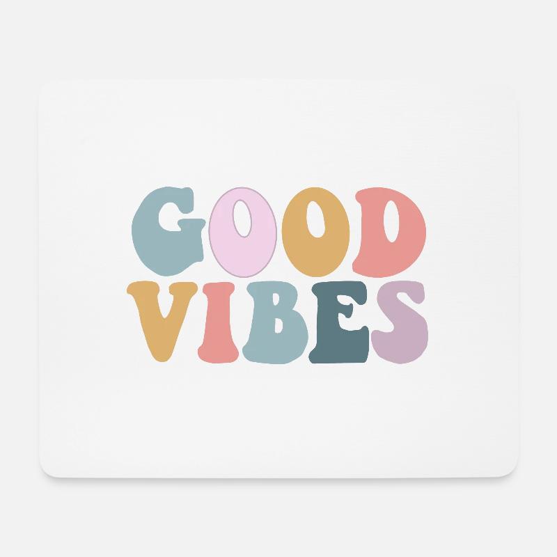 Good Vibes - Mousepad (Querformat) - Weiß