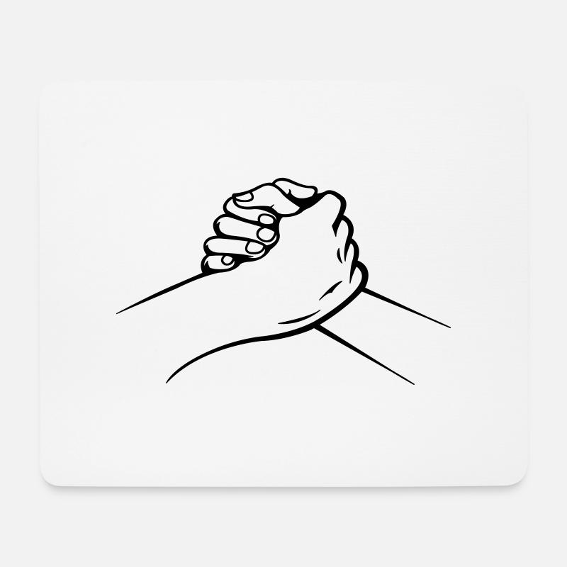 hände - Mousepad (Querformat) - Weiß