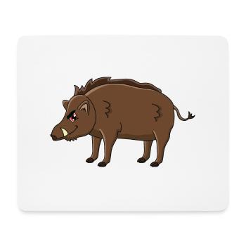 Wild boar - Mouse Pad (horizontal) - white - Front