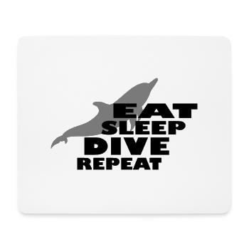 Diving Dive Dive - Mouse Pad (horizontal) - white - Front