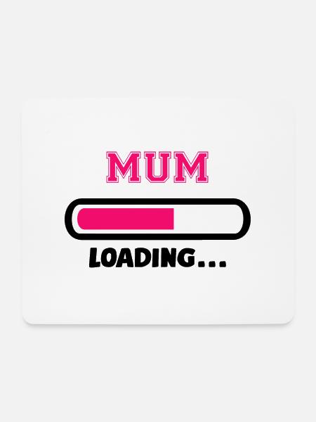 [HD] Mum Loading - Mousepad (Querformat) - Weiß