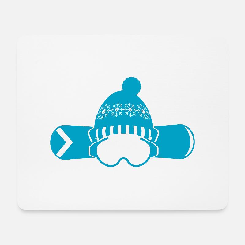 Snowboard Snowboarder - Mousepad (Querformat) - Weiß