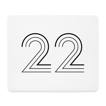 22 - Mousepad (Querformat) - Weiß - Vorne