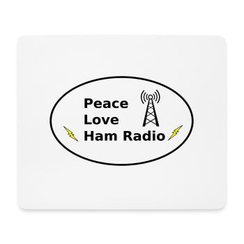 tour de radio amateur d’amour de paix - Tapis de souris (format paysage) - blanc - Devant