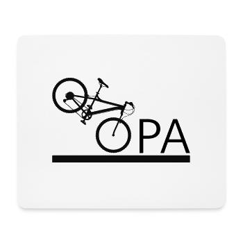 Opa Fahrrad Mountainbike Radeln bester Opa - Mousepad (Querformat) - Weiß - Vorne