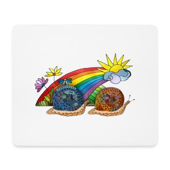 Schnecken - Mousepad (Querformat) - Weiß - Vorne