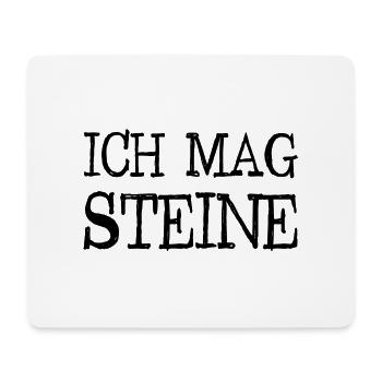 Ich mag Steine - Stein - Geologie - Geologe - Mousepad (Querformat) - Weiß - Vorne