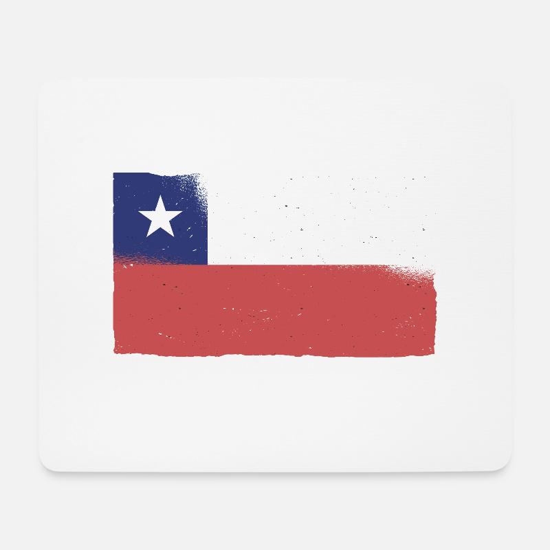 Flagge von Chile Südamerika Chilenen Chilene Santa - Mousepad (Querformat) - Weiß