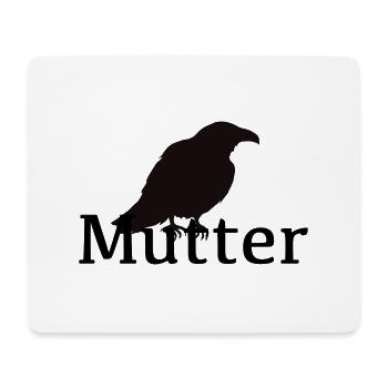 Raben Mutter - Mousepad (Querformat) - Weiß - Vorne