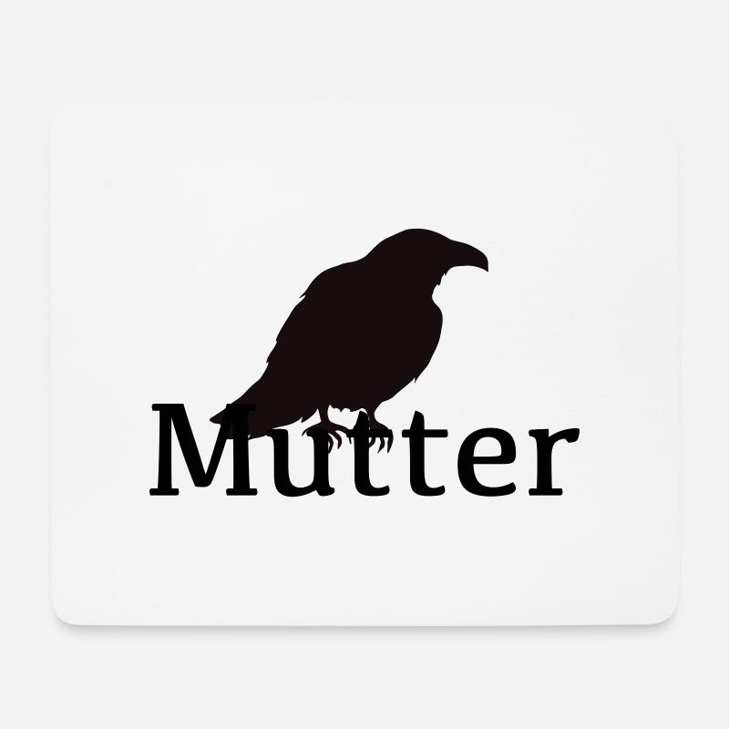 Raben Mutter - Mousepad (Querformat) - Weiß