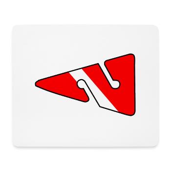 Line Arrow by Scuba.Style - Mouse Pad (horizontal) - white - Front