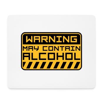 Warning May Contain Alcohol - Mousepad (Querformat) - Weiß - Vorne
