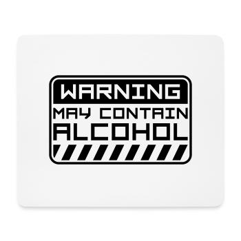 May Contain Alcohol Warning - Mousepad (Querformat) - Weiß - Vorne