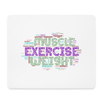 muscle exercise weight - Mouse Pad (horizontal) - white - Front