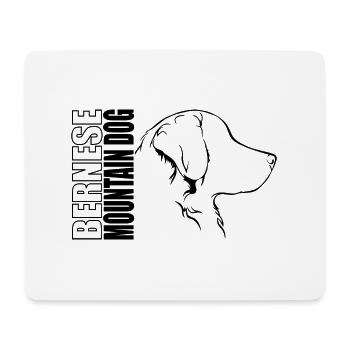 BERNESE MOUNTAIN DOG Profil Chiens Wilsigns - Tapis de souris (format paysage) - blanc - Devant