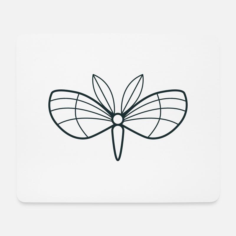 Motte mit niedlichen atemberaubenden Flügeln - Mousepad (Querformat) - Weiß