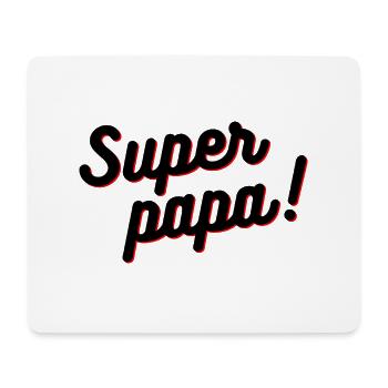 Super papa - Tapis de souris (format paysage) - blanc - Devant